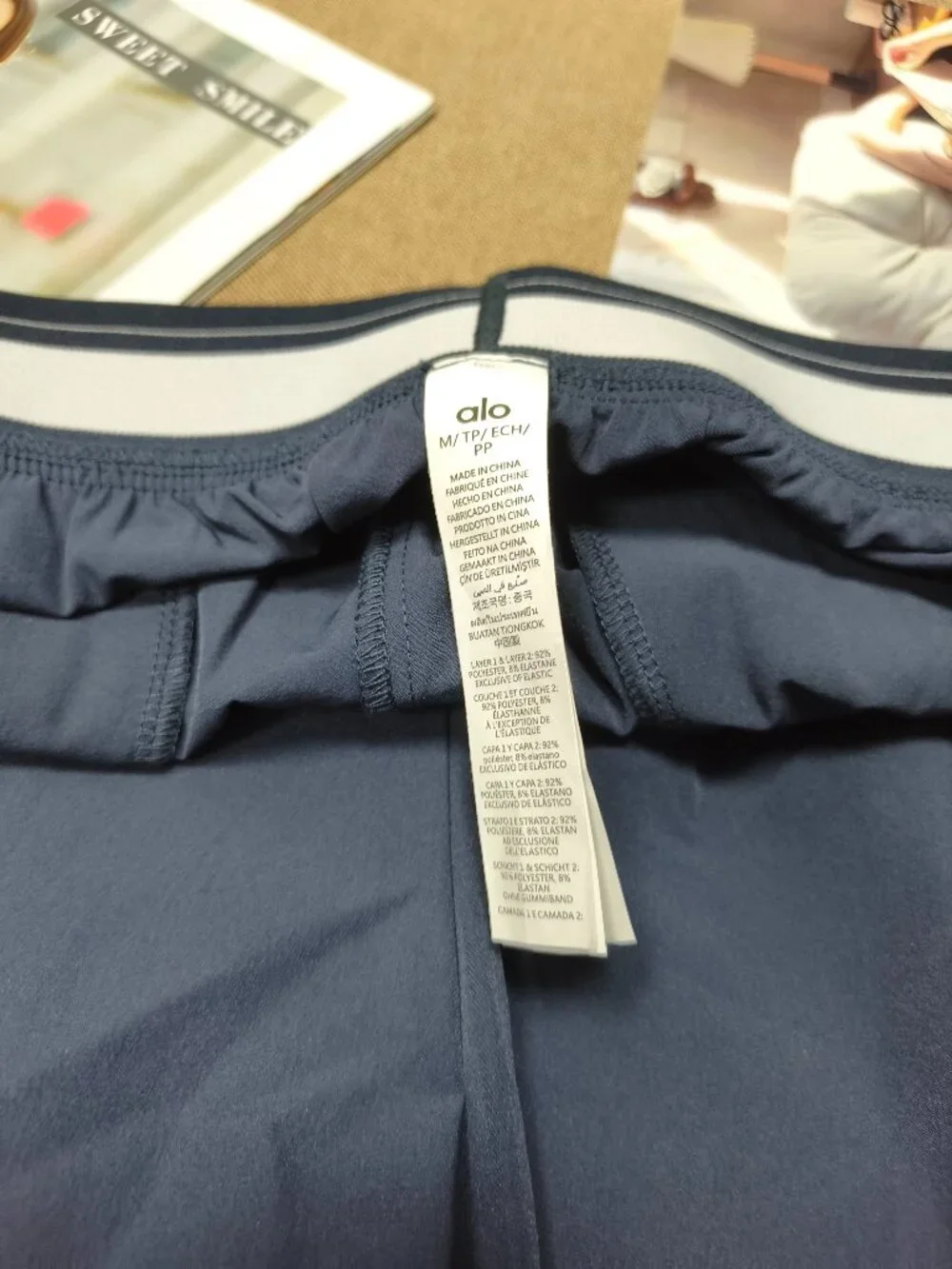 NWT Navy Blue Alo Yoga Suit Up Trouser💧Relaxed Straight Leg Pants Casual Y2K😆
